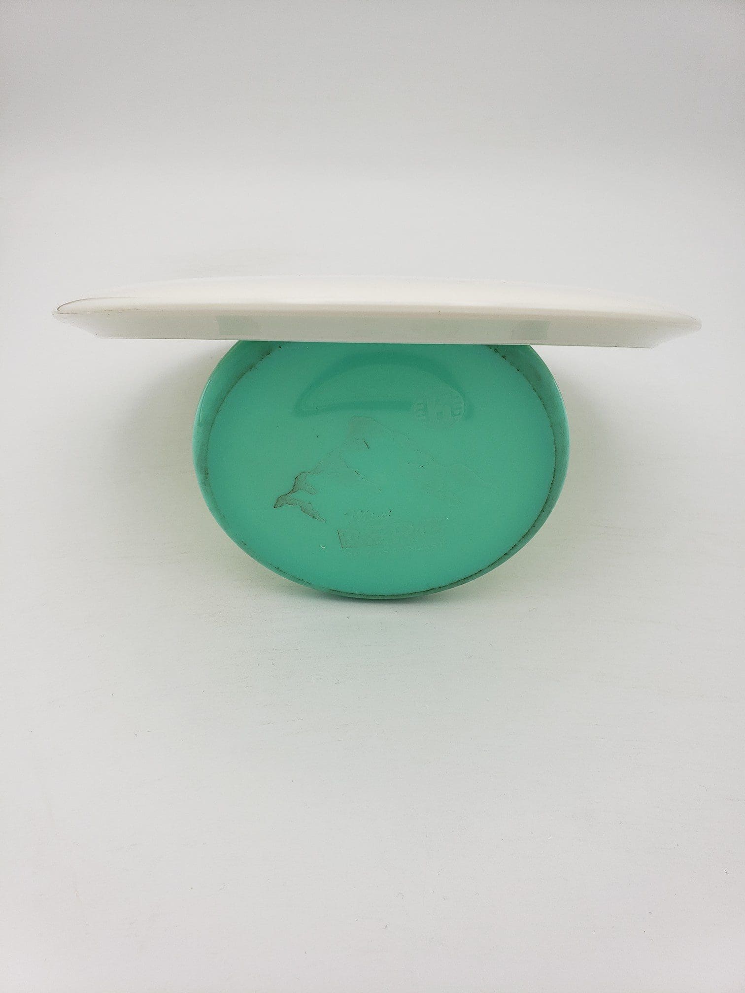 Kastaplast K1 Soft retooled Kaxe white disc golf disc back view
