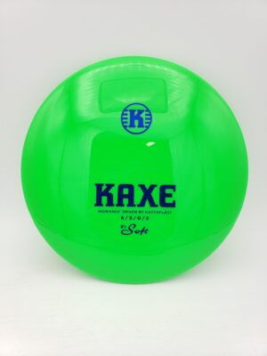 Kastaplast K1 Soft retooled Kaxe poison green disc golf disc front view