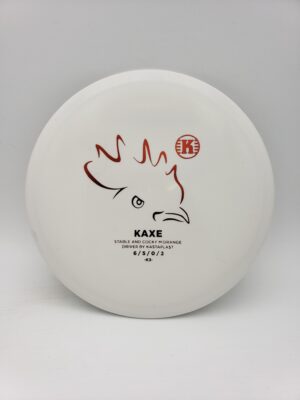 Kastaplast K3 retooled Kaxe white disc golf disc front view