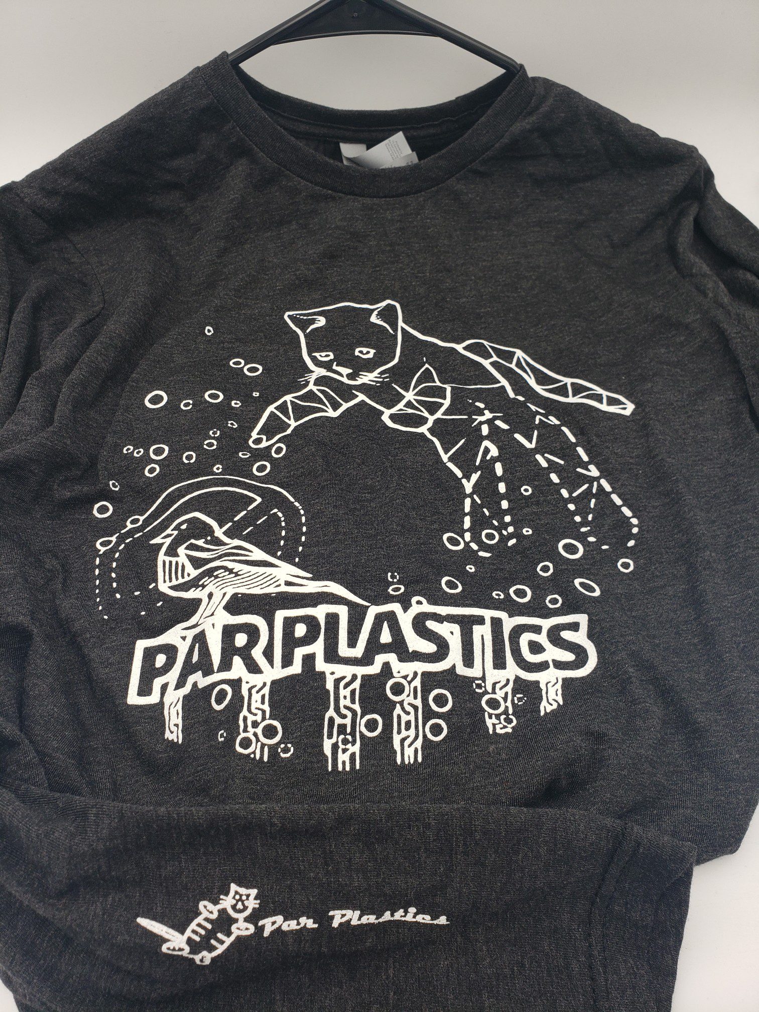 Par Plastics K-Maze-ing tri-blend long sleeves by DoubleRam Design disc golf disc side view