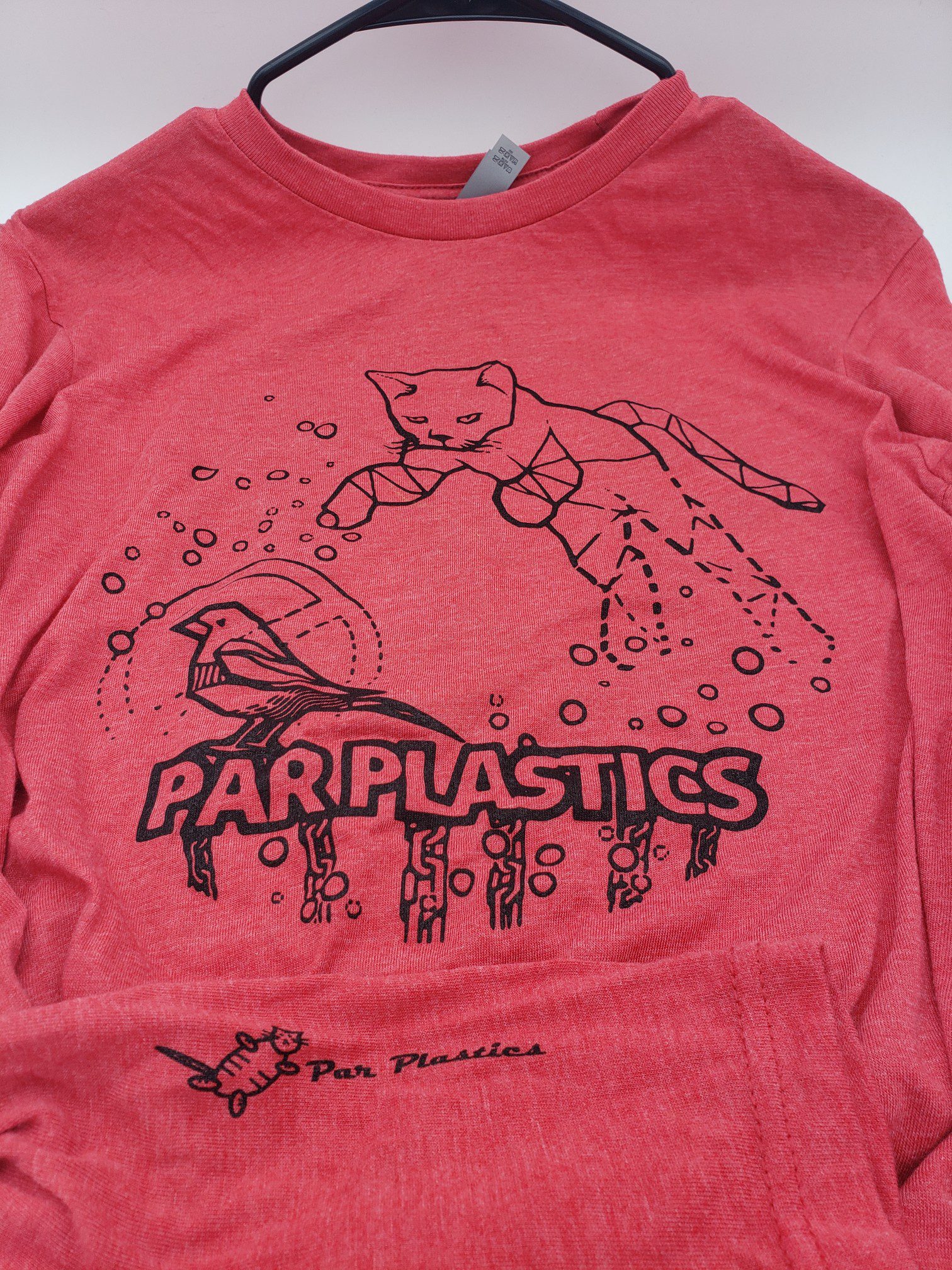 Par Plastics K-Maze-ing tri-blend long sleeves by DoubleRam Design disc golf disc top view