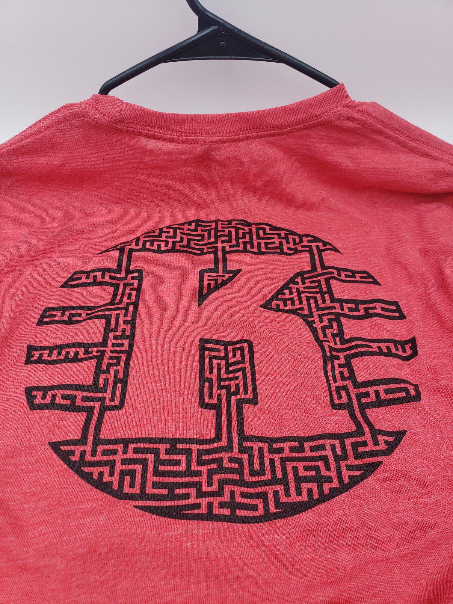 Par Plastics K-Maze-ing tri-blend long sleeves by DoubleRam Design disc golf disc detail view