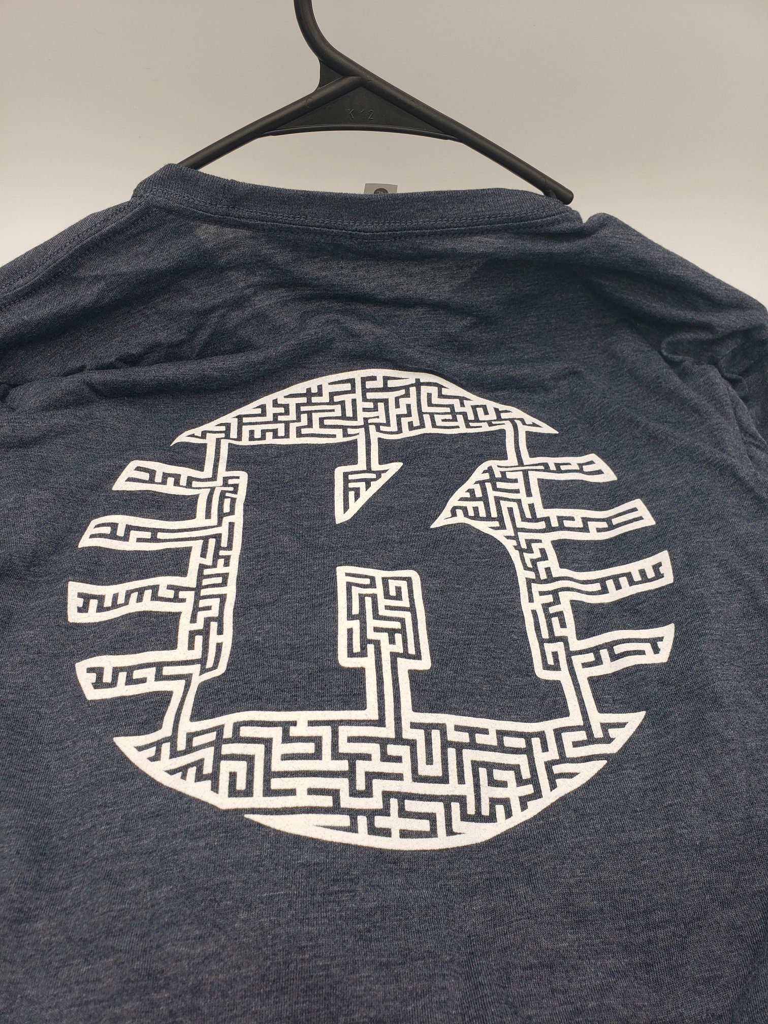 Par Plastics K-Maze-ing tri-blend long sleeves by DoubleRam Design disc golf disc top view