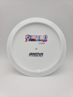 Innova bottom stamped white Star Firebird disc golf disc front view