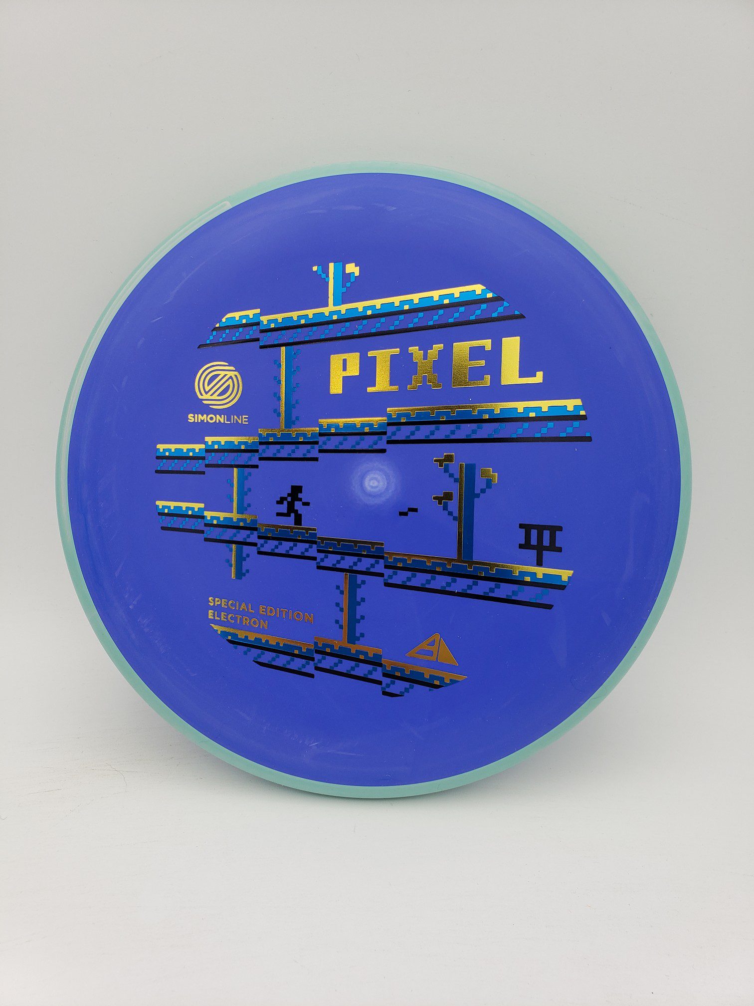Axiom Simon Line Electron Firm Pixel SE disc golf disc front view