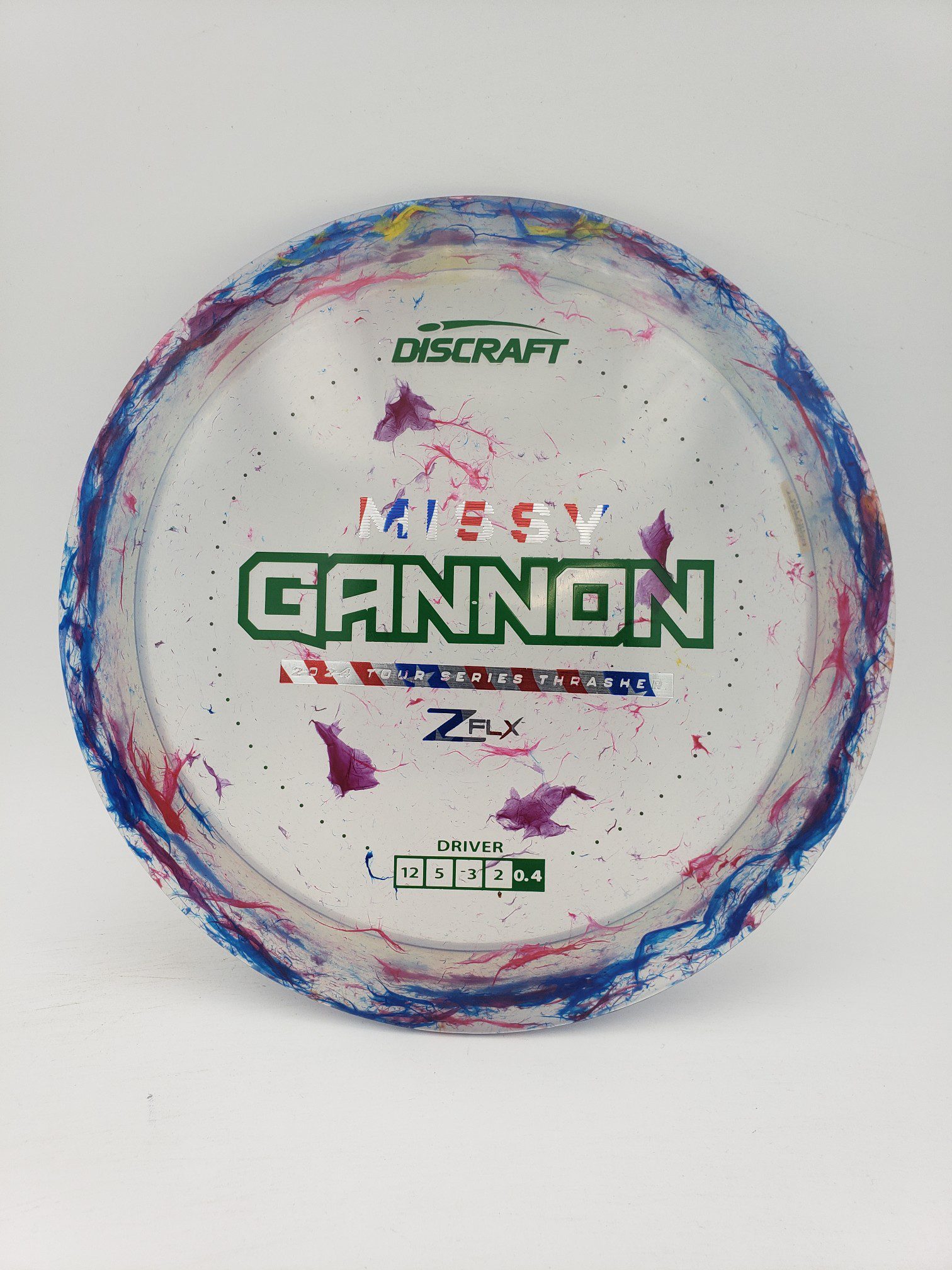Discraft Missy Gannon 2024 tour series Jawbreaker Z FLX Thrasher disc golf disc front view