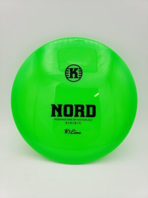 Kastaplast K1 Nord poison green disc golf disc front view