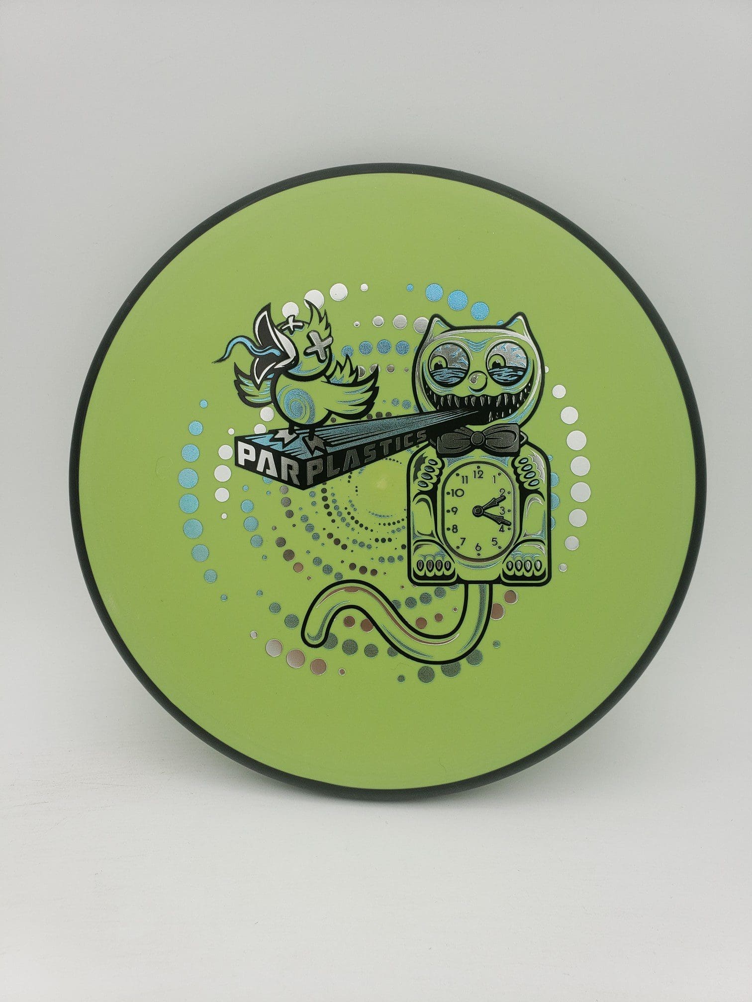 MVP Soft Electron Entropy Cat Clock disc golf disc front view
