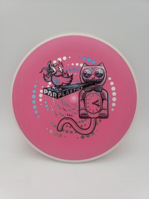 Axiom Simon Line Electron Pixel Cat Clock disc golf disc front view