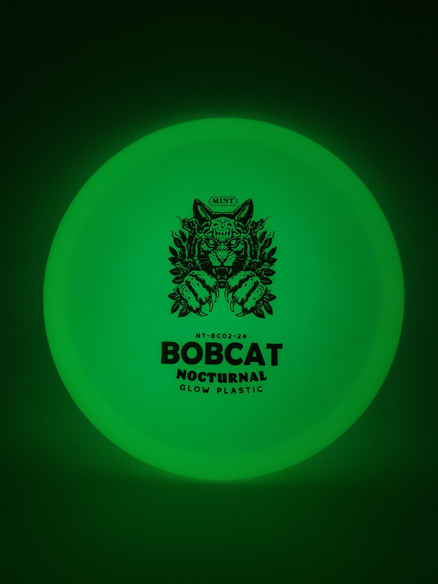 Mint Discs Nocturnal Bobcat disc golf disc front view
