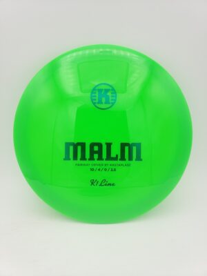 Kastaplast K1 Malm poison green disc golf disc front view
