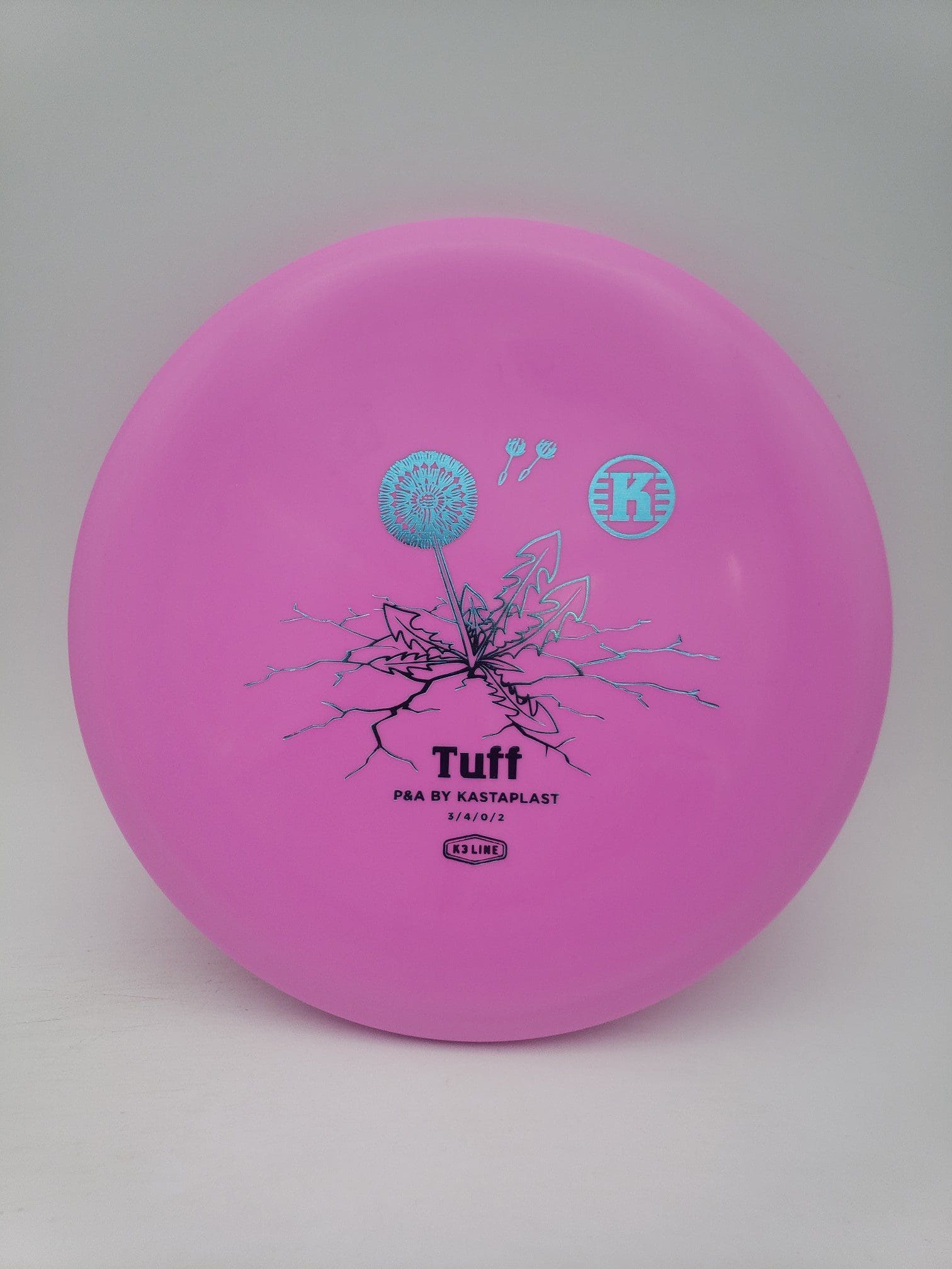 Kastaplast K3 Tuff hot pink disc golf disc front view
