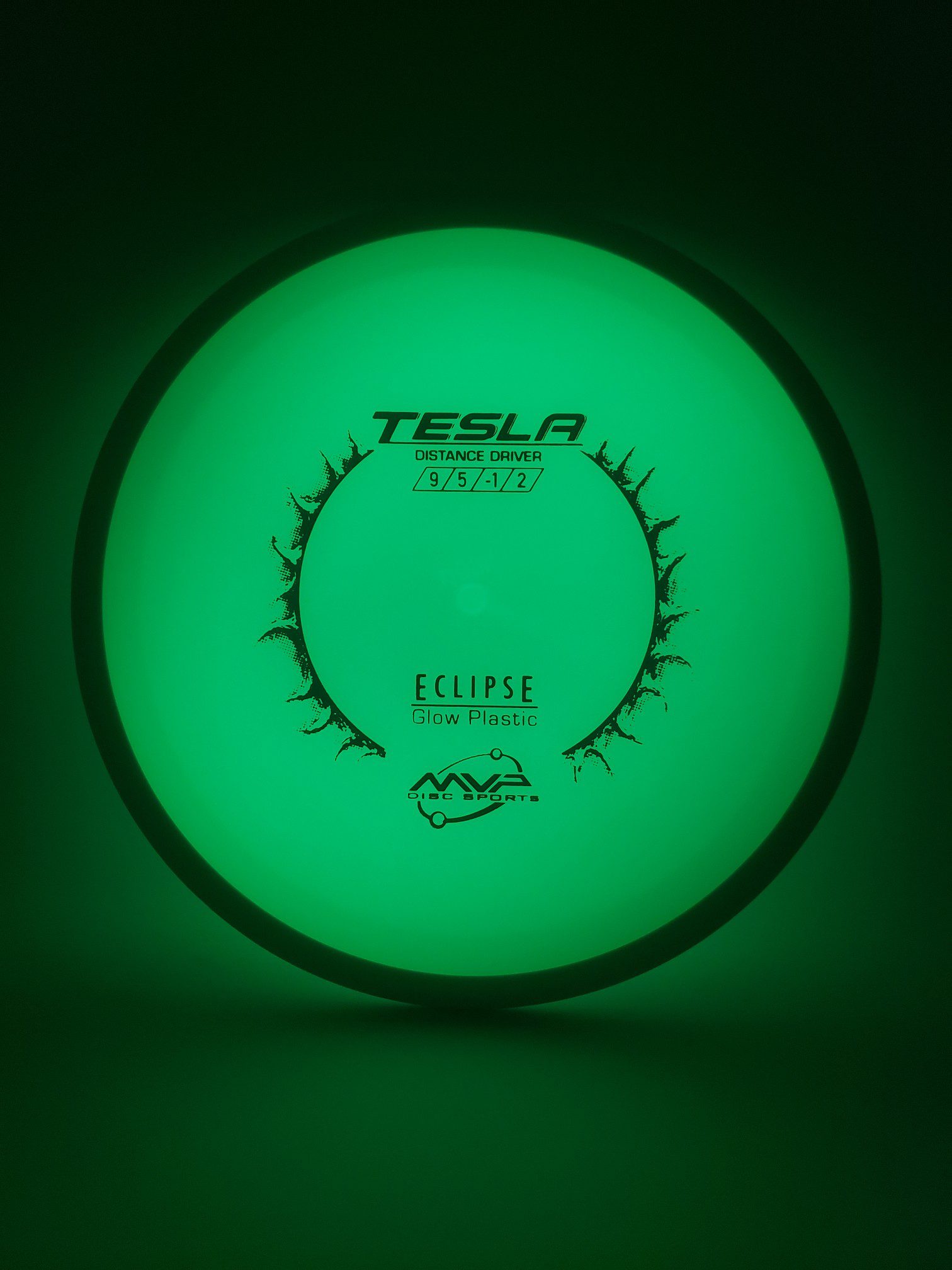 MVP Eclipse Tesla disc golf disc front view
