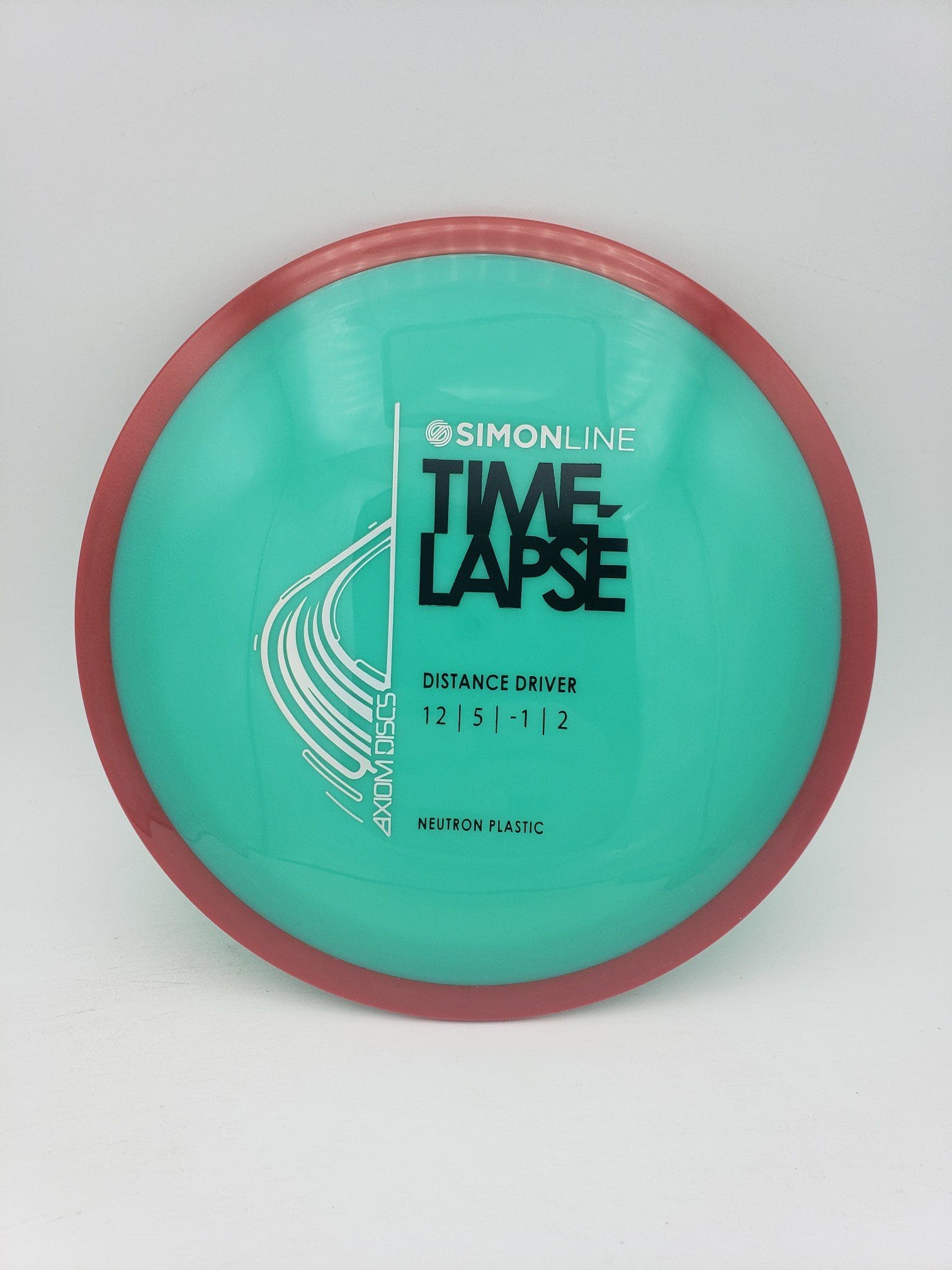 Axiom Simon Line Neutron Time-Lapse retooled disc golf disc front view