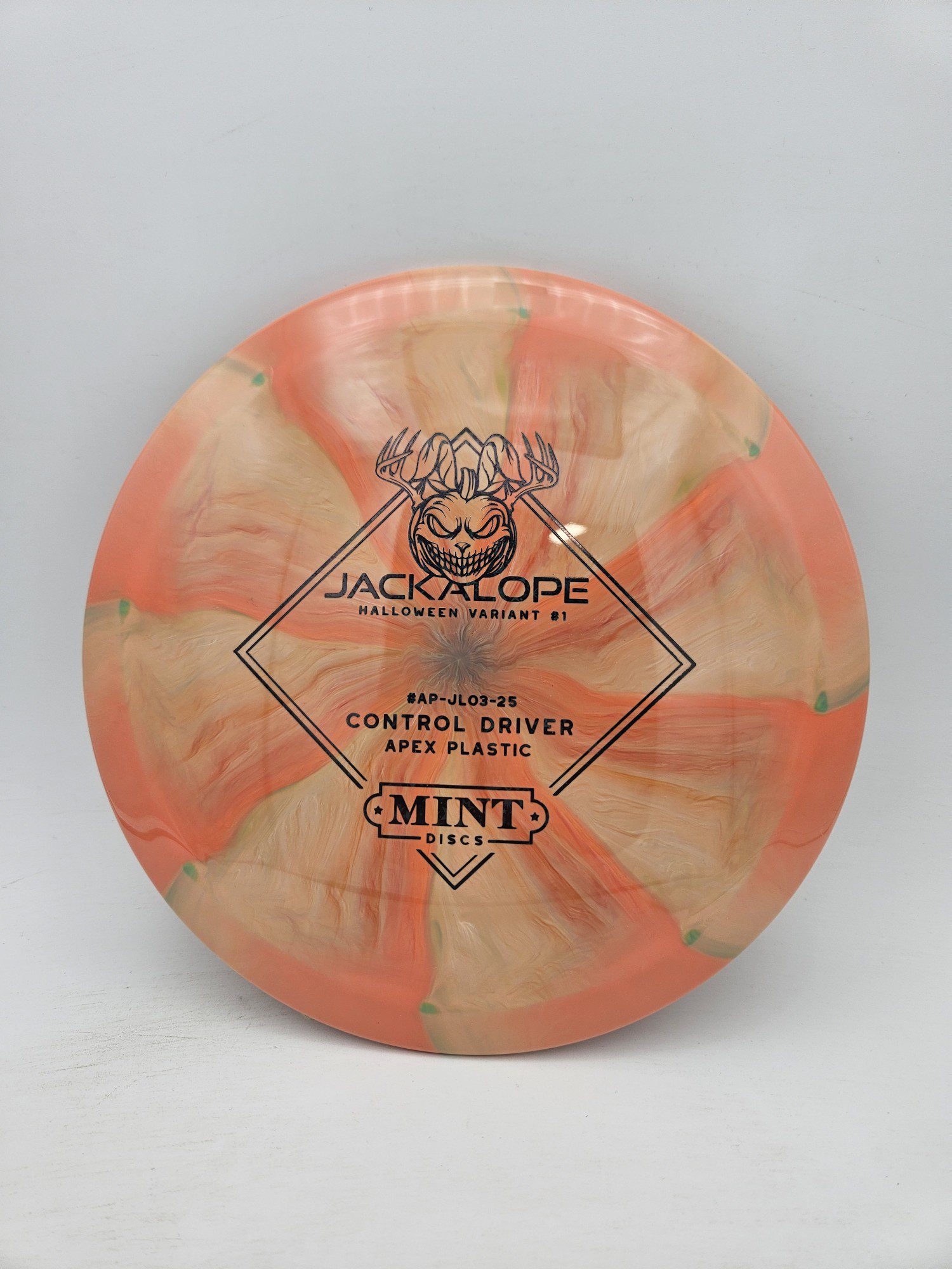 Mint Discs Apex Swirl Jackalope Halloween 2025 disc golf disc front view