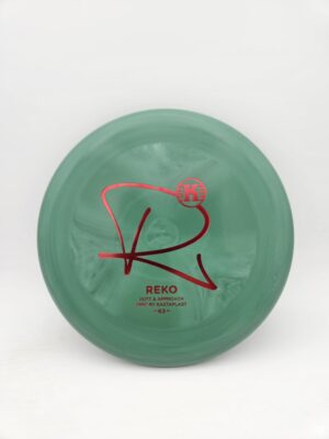 Kastaplast K3 Reko 10 year anniversary edition pine green MAX of ONE disc golf disc front view