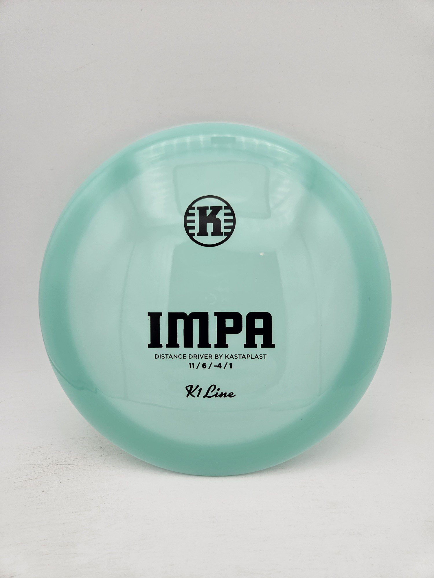 Kastaplast K1 Impa Mint FR ONE per customer disc golf disc front view