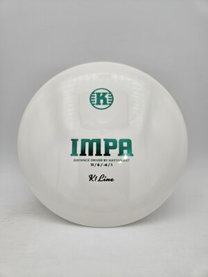 Kastaplast K1 Impa white disc golf disc front view