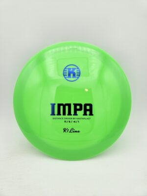 Kastaplast K1 Impa poison green disc golf disc front view